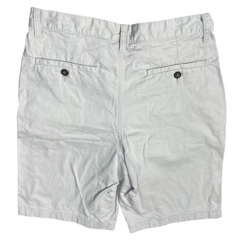2 Pair George Chino Shorts Men's Blue Light Khaki Size 30 Flat Front